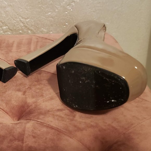 Cafe'Noir Platform Shoes Size 6.5 Color grey/beige - Picture 7 of 9